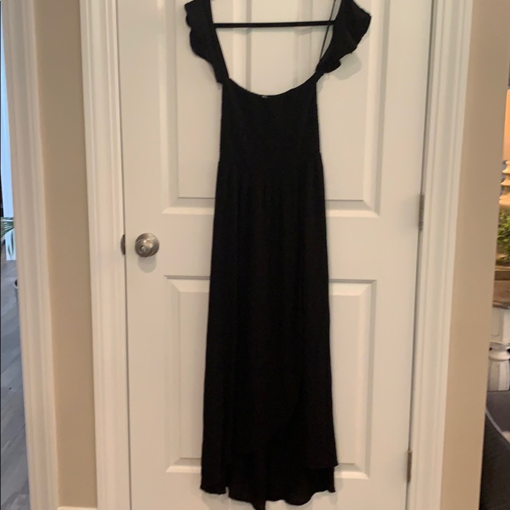 Off shoulder black maxi dress